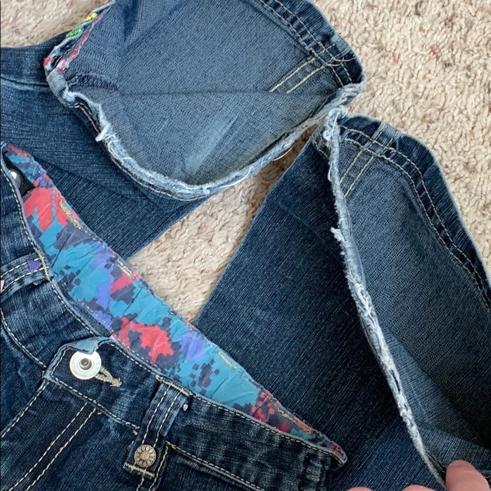 Girls butterfly embroidered jeans size 6 - Picture 4 of 8